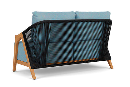 Lloyd Flanders - Alpine Loveseat In Natural Teak Finish With Leeds Light Blue Fabric - 3630500962058 view 2