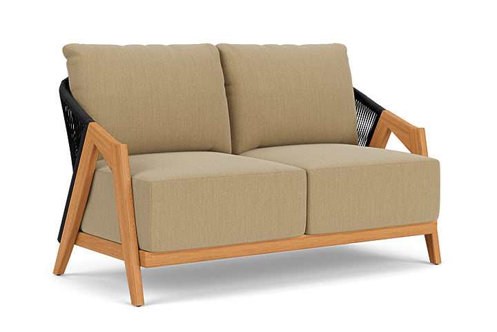 Lloyd Flanders - Alpine Loveseat In Natural Teak Finish With Loveboat Saffron Fabric - 3630500962009 view 1