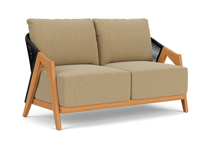 Lloyd Flanders - Alpine Loveseat In Natural Teak Finish With Loveboat Saffron Fabric - 3630500962009 view 1