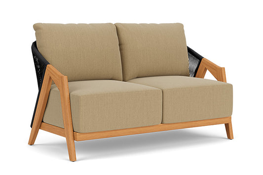 Lloyd Flanders - Alpine Loveseat In Natural Teak Finish With Loveboat Saffron Fabric - 3630500962009 view 1