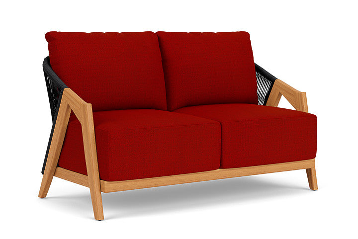 Lloyd Flanders - Alpine Loveseat In Natural Teak Finish With Partyline Lollipop Fabric - 3630500962054 view 1