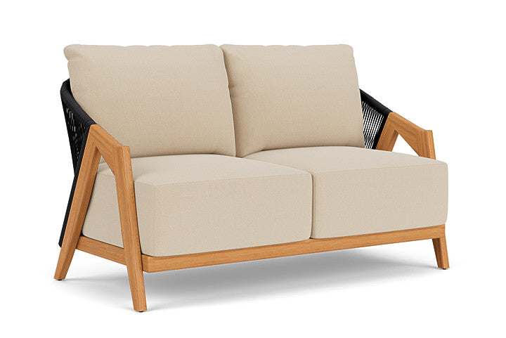 Lloyd Flanders - Alpine Loveseat In Natural Teak Finish With Raindrop Almond Fabric - 3630500962055 view 1