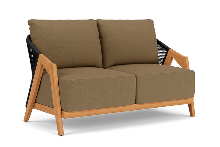 Lloyd Flanders - Alpine Loveseat In Natural Teak Finish With Reflections Straw Fabric - 3630500962053 view 1