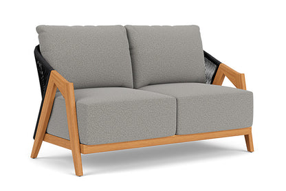 Lloyd Flanders - Alpine Loveseat In Natural Teak Finish With Rumba Nickel Fabric - 3630500962011 view 1