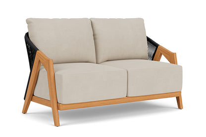 Lloyd Flanders - Alpine Loveseat In Natural Teak Finish With Sandberg Flax Fabric - 3630500962027 view 1