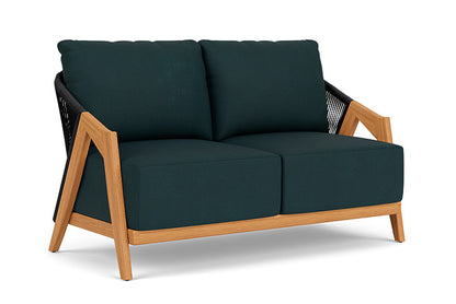 Lloyd Flanders - Alpine Loveseat In Natural Teak Finish With Sandberg Lagoon Fabric - 3630500962039 view 1