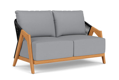 Lloyd Flanders - Alpine Loveseat In Natural Teak Finish With Sandberg Pewter Fabric - 3630500962029 view 1