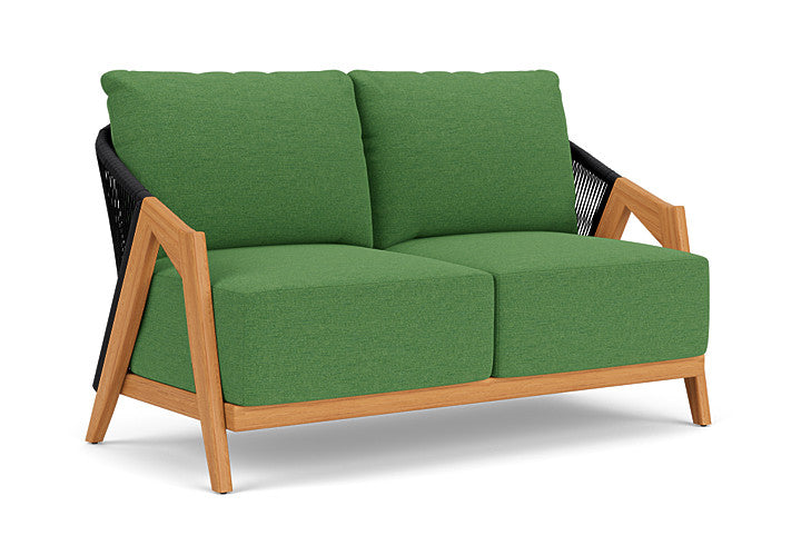 Lloyd Flanders - Alpine Loveseat In Natural Teak Finish With Seadog Botanical Fabric - 3630500962066 view 1