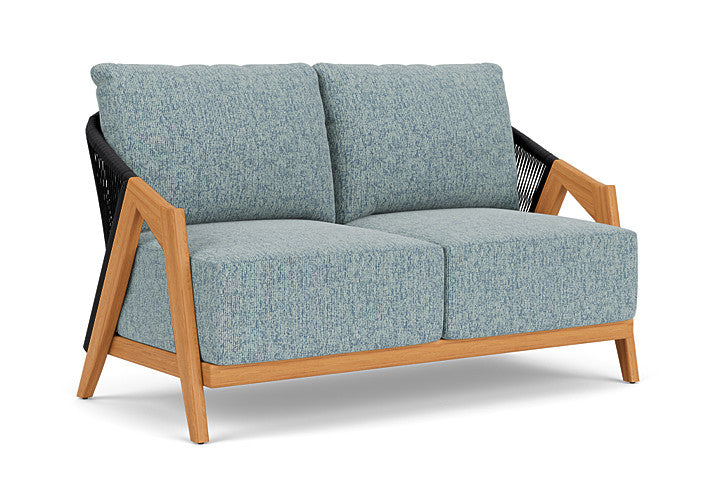 Lloyd Flanders - Alpine Loveseat In Natural Teak Finish With Serene Ocean Fabric - 3630500962032 view 1