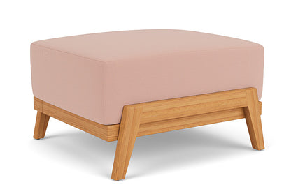 Lloyd Flanders - Alpine Ottoman In Natural Teak Finish With Azulu Clay Fabric - 3630170962033 view 1