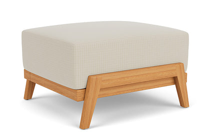 Lloyd Flanders - Alpine Ottoman In Natural Teak Finish With Beach Natural Fabric - 3630170962005 view 1