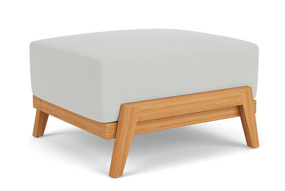 Lloyd Flanders - Alpine Ottoman In Natural Teak Finish With Bright Side Fog Fabric - 3630170962012 view 1