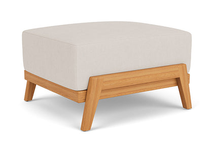 Lloyd Flanders - Alpine Ottoman In Natural Teak Finish With Canvas Canvas Fabric - 363017096319 view 2