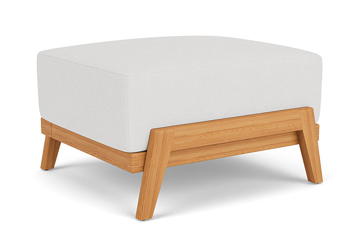 Lloyd Flanders - Alpine Ottoman In Natural Teak Finish With Canvas Natural Fabric - 363017096159 view 1