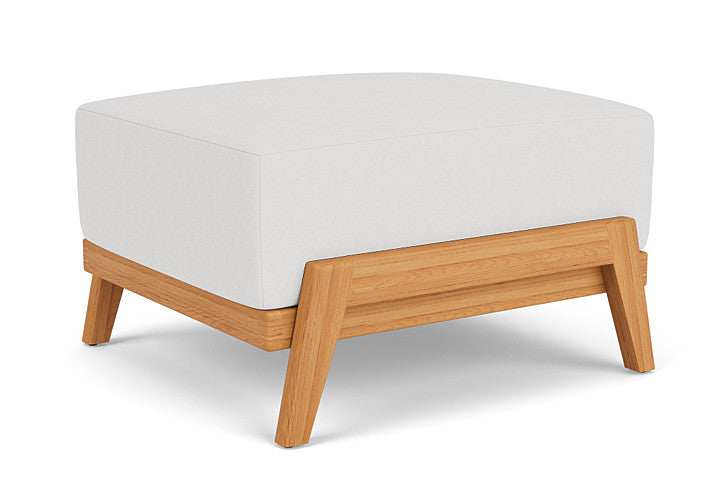 Lloyd Flanders - Alpine Ottoman In Natural Teak Finish With Canvas Natural Fabric - 363017096159 view 2