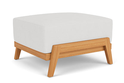 Lloyd Flanders - Alpine Ottoman In Natural Teak Finish With Canvas Natural Fabric - 363017096159 view 2