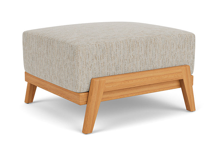 Lloyd Flanders - Alpine Ottoman In Natural Teak Finish With Charlotte Sparrow Fabric - 363017096183 view 2