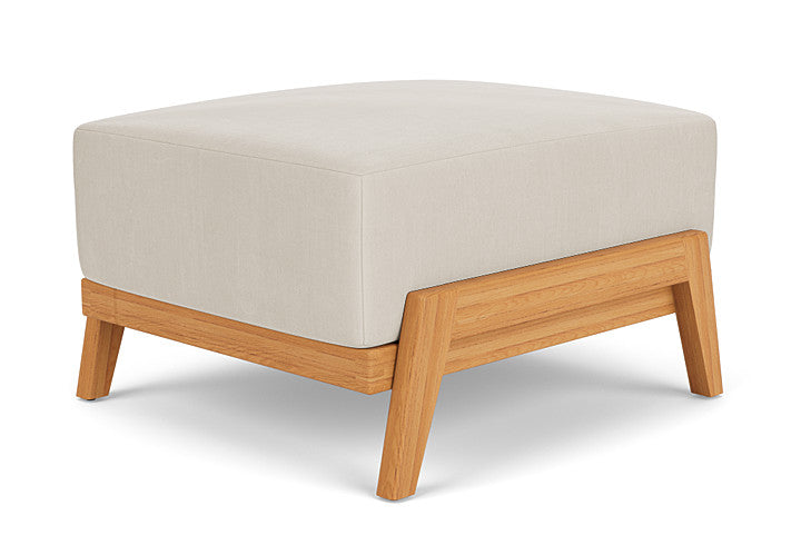 Lloyd Flanders - Alpine Ottoman In Natural Teak Finish With Decorline Natural Fabric - 3630170962015 view 1