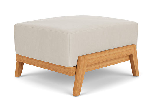 Lloyd Flanders - Alpine Ottoman In Natural Teak Finish With Decorline Natural Fabric - 3630170962015 view 1