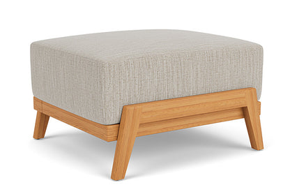 Lloyd Flanders - Alpine Ottoman In Natural Teak Finish With Friendly Flax Fabric - 3630170962026 view 1