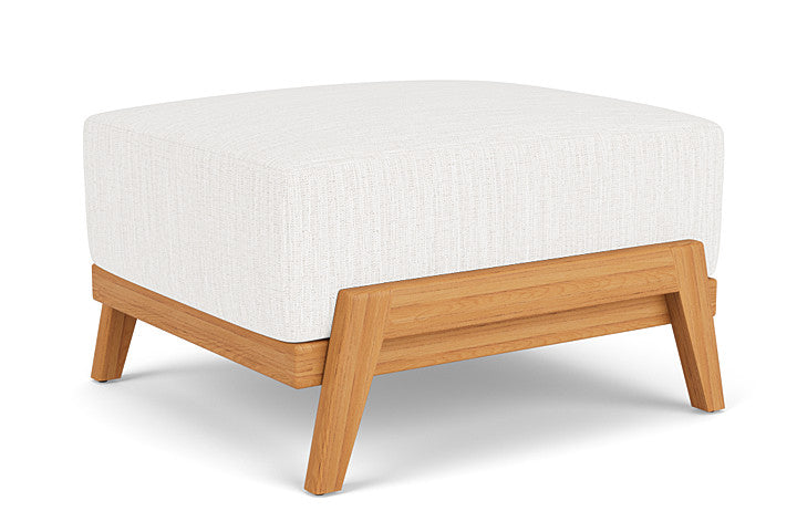 Lloyd Flanders - Alpine Ottoman In Natural Teak Finish With Friendly Natural Fabric - 3630170962042 view 2