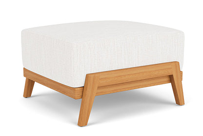 Lloyd Flanders - Alpine Ottoman In Natural Teak Finish With Friendly Natural Fabric - 3630170962042 view 2