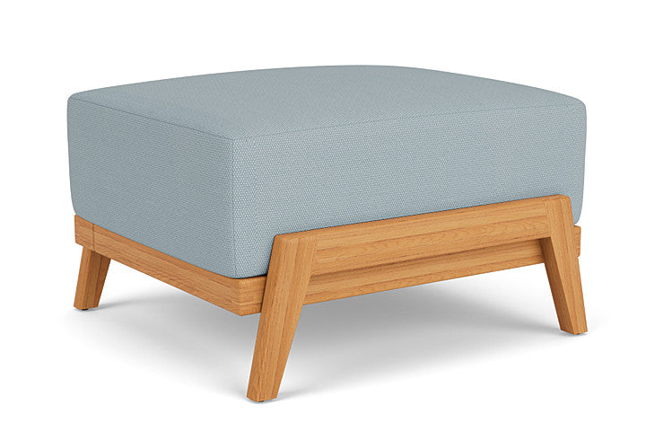 Lloyd Flanders - Alpine Ottoman In Natural Teak Finish With Kadogo Lake Fabric - 3630170962041 view 1
