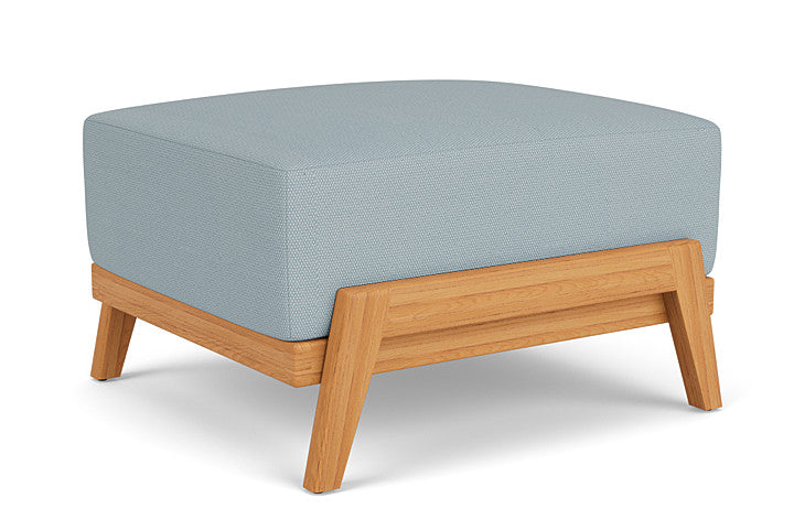 Lloyd Flanders - Alpine Ottoman In Natural Teak Finish With Kadogo Lake Fabric - 3630170962041 view 2