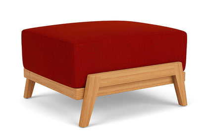 Lloyd Flanders - Alpine Ottoman In Natural Teak Finish With Partyline Lollipop Fabric - 3630170962054 view 1