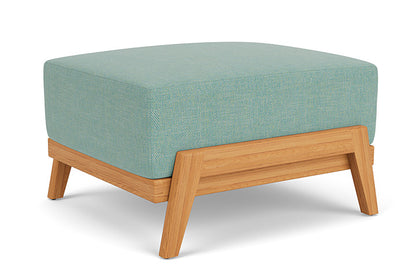 Lloyd Flanders - Alpine Ottoman In Natural Teak Finish With Pavian Pool Fabric - 3630170962045 view 2