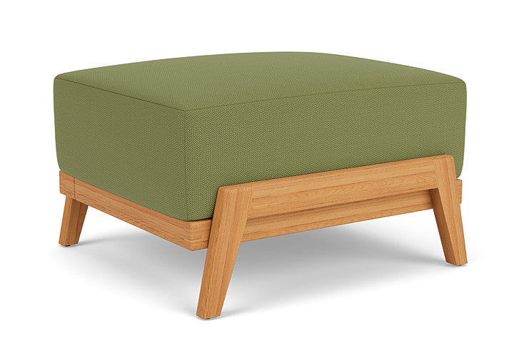 Lloyd Flanders - Alpine Ottoman In Natural Teak Finish With Reflections Grass Fabric - 3630170962051 view 1