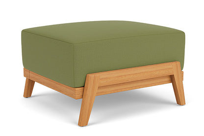 Lloyd Flanders - Alpine Ottoman In Natural Teak Finish With Reflections Grass Fabric - 3630170962051 view 1