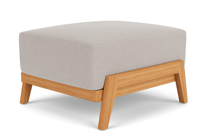Lloyd Flanders - Alpine Ottoman In Natural Teak Finish With Remy Cloud Fabric - 3630170962001 view 1