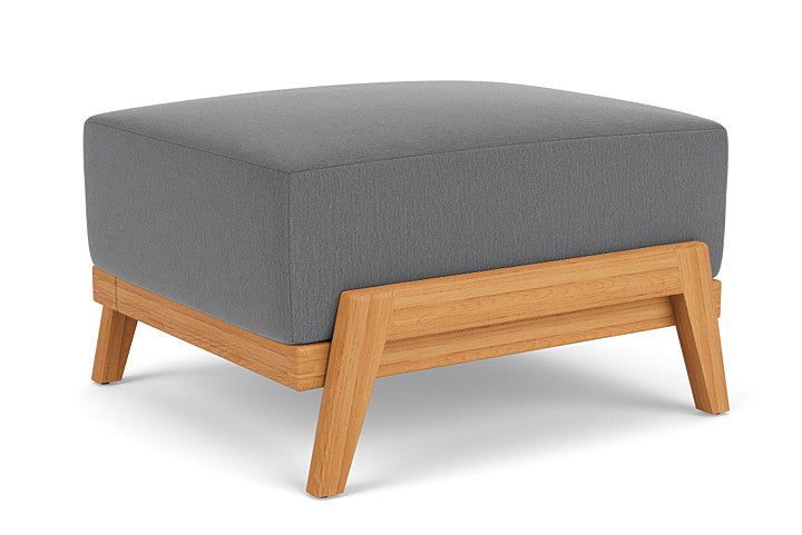 Lloyd Flanders - Alpine Ottoman In Natural Teak Finish With Remy Graphite Fabric - 3630170962003 view 1