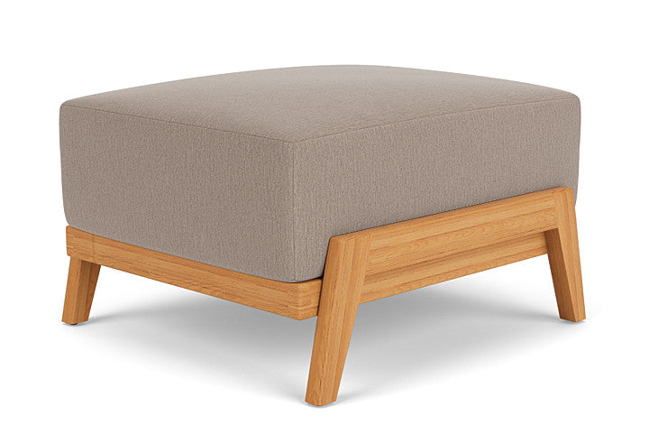 Lloyd Flanders - Alpine Ottoman In Natural Teak Finish With Remy Pebble Fabric - 3630170962002 view 1