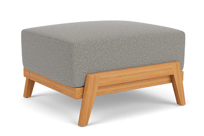 Lloyd Flanders - Alpine Ottoman In Natural Teak Finish With Rumba Nickel Fabric - 3630170962011 view 1