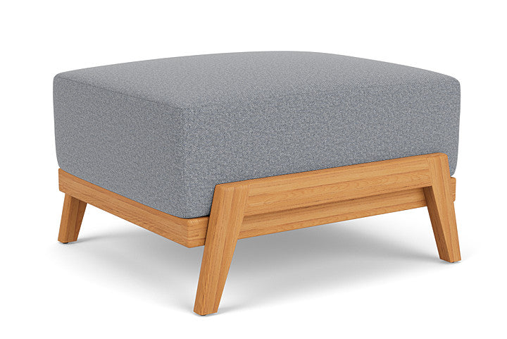Lloyd Flanders - Alpine Ottoman In Natural Teak Finish With Rumba Stonewashed Fabric - 3630170962006 view 2