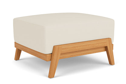Lloyd Flanders - Alpine Ottoman In Natural Teak Finish With Sailcloth Sailor Fabric - 363017096434 view 2