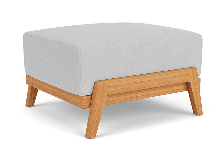 Lloyd Flanders - Alpine Ottoman In Natural Teak Finish With Sandberg Dove Fabric - 3630170962022 view 1