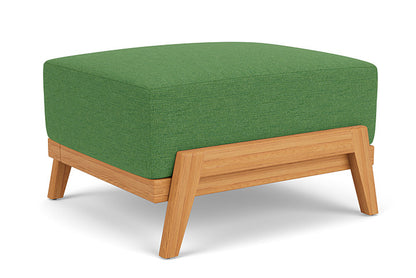 Lloyd Flanders - Alpine Ottoman In Natural Teak Finish With Seadog Botanical Fabric - 3630170962066 view 1