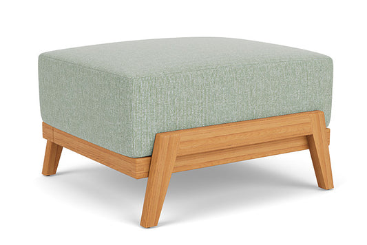 Lloyd Flanders - Alpine Ottoman In Natural Teak Finish With Serene Spa Fabric - 3630170962031 view 1