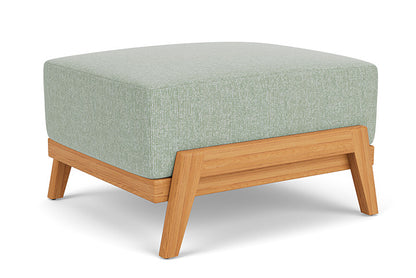 Lloyd Flanders - Alpine Ottoman In Natural Teak Finish With Serene Spa Fabric - 3630170962031 view 2