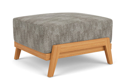 Lloyd Flanders - Alpine Ottoman In Natural Teak Finish With Surface Slate Fabric - 3630170962056 view 1