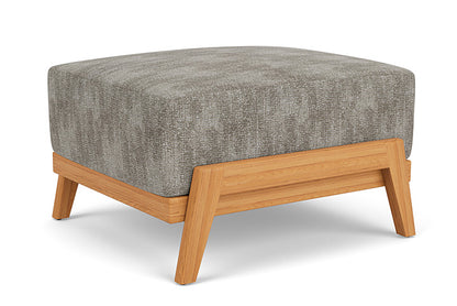 Lloyd Flanders - Alpine Ottoman In Natural Teak Finish With Surface Slate Fabric - 3630170962056 view 2