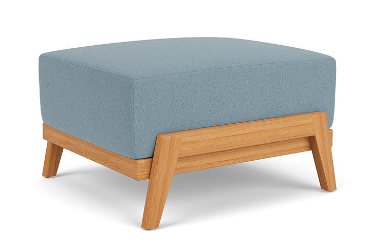 Lloyd Flanders - Alpine Ottoman In Natural Teak Finish With Unearth Mist Fabric - 3630170962068 view 2