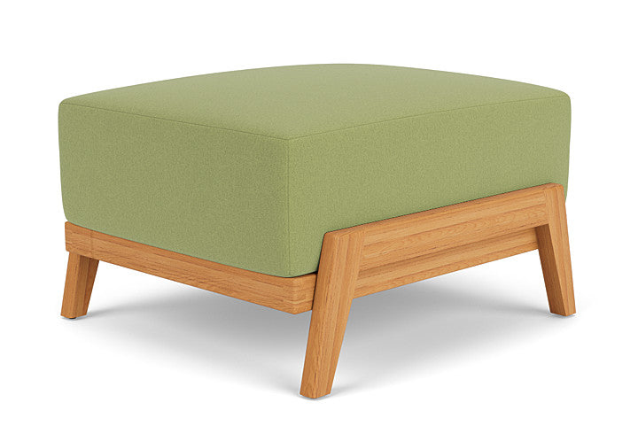 Lloyd Flanders - Alpine Ottoman In Natural Teak Finish With Unearth Spring Fabric - 3630170962067 view 1