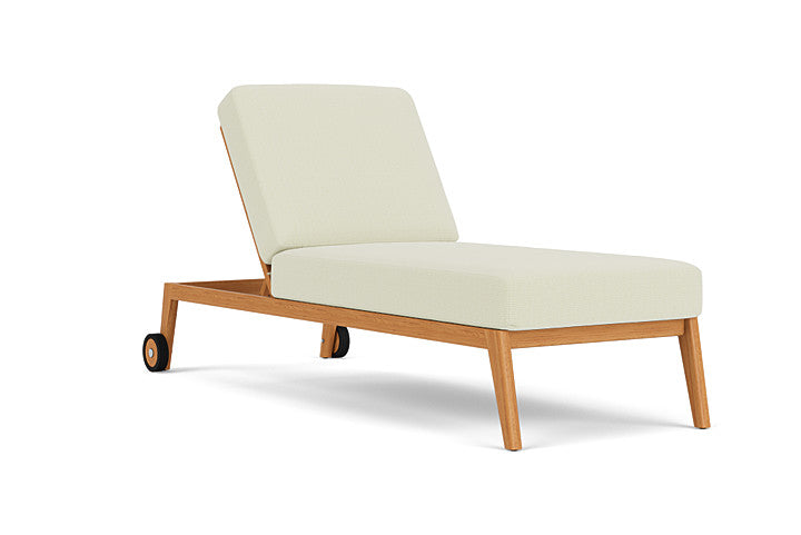 Lloyd Flanders - Alpine Pool Chaise In Natural Teak Finish With Bamboo Bay Meadow Fabric - 3630200962060 view 1