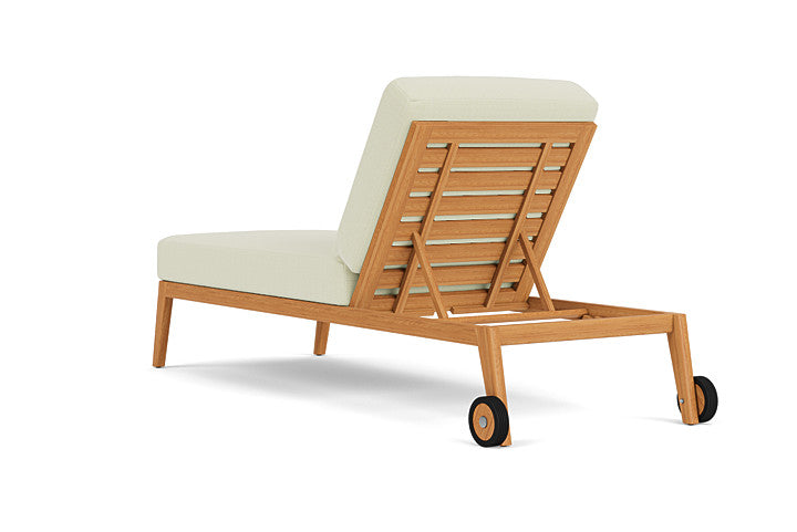 Lloyd Flanders - Alpine Pool Chaise In Natural Teak Finish With Bamboo Bay Meadow Fabric - 3630200962060 view 2