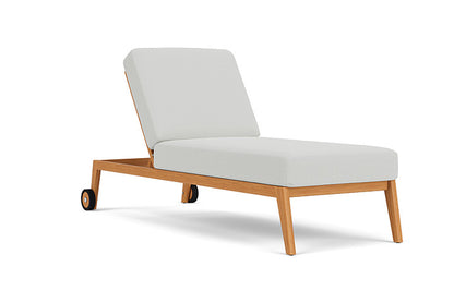 Lloyd Flanders - Alpine Pool Chaise In Natural Teak Finish With Bright Side Fog Fabric - 3630200962012 view 1