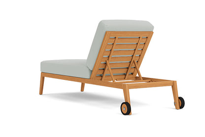 Lloyd Flanders - Alpine Pool Chaise In Natural Teak Finish With Callen Celadon Fabric - 3630200962024 view 2